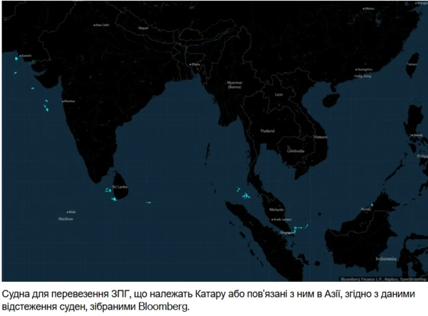 Катарські СПГ-танкери: як зупинка експорту та блокада Ормузу паралізували азійські маршрути 2