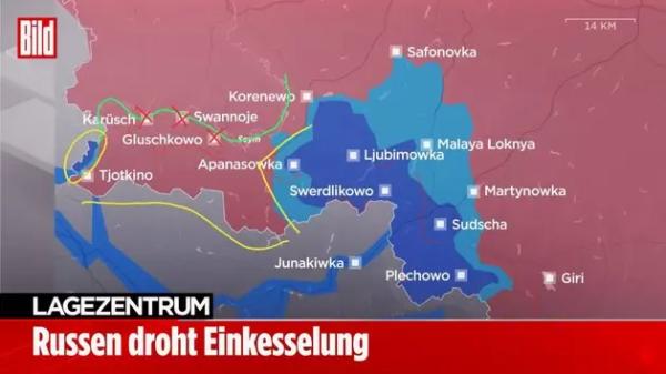 До 3 тисяч російських військових можуть потрапити в оперативне оточення біля річки Сейм — Bild (карта)