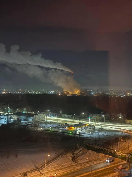 На Орловській ТЕЦ в росії знову палає: виникло загоряння.