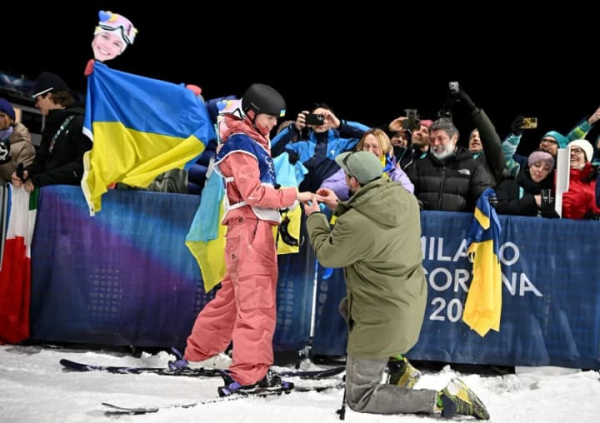 Військовий освідчився фристайлістці Коцар після олімпійського фіналу.
