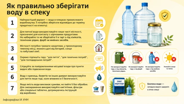 Зберігання води в пластикових пляшках