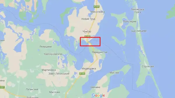 Чонгарський міст на GoogleMaps