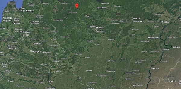 Острів Лісій, Росія. Карта Google Maps