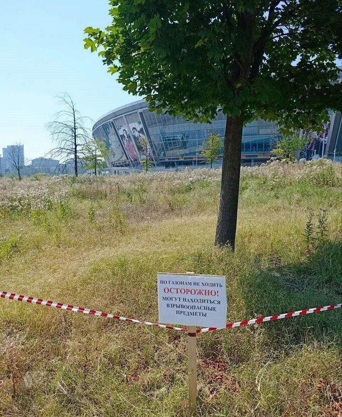 Донбас Арена заросла бур'янами