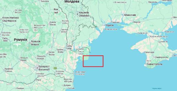 Орієнтовне місце інциденту з судном PROGRESS IV. Карта: Google Maps