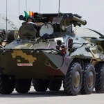 Самохідний ПТРК БТР-3РК армії Таїланду на параді. 2014 р. Фото: скриншот із Youtube