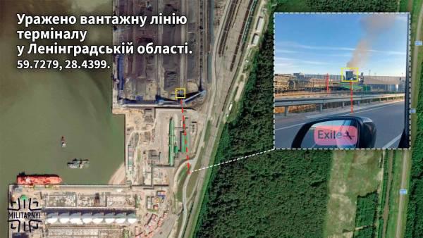 Пожежа у порту Усть-Луга.