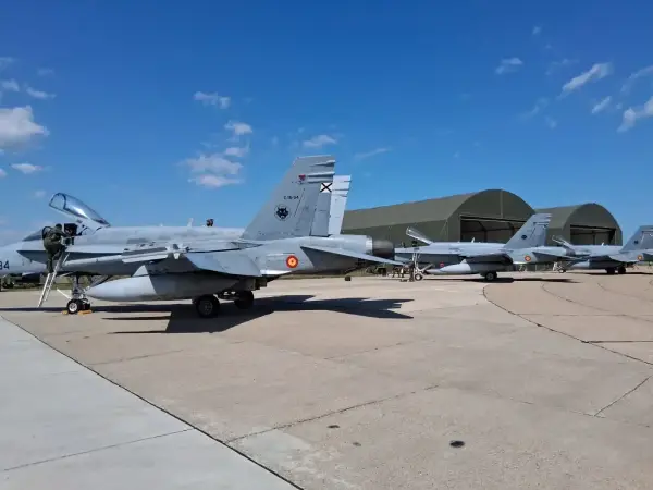 Іспанські винищувачі EF-18M Hornet Повітряно-космічних сил Іспанії в Румунії. Фото: Estado Mayor de la Defensa.
