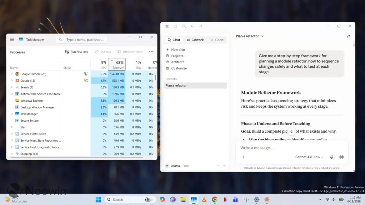 Microsoft знизила вимоги до ОЗП у Windows через дефіцит пам'яті 6 Claude на Windows масово поглинає оперативну память без можливості це зупинити