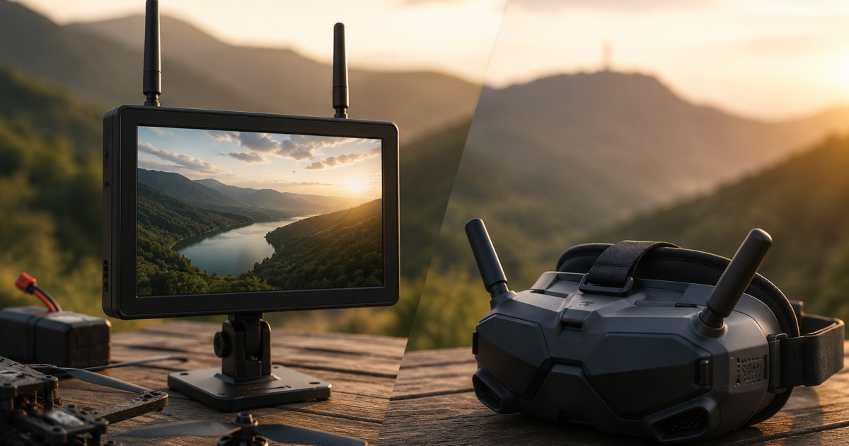 FPV монітор чи окуляри: що краще для польотів дронів
