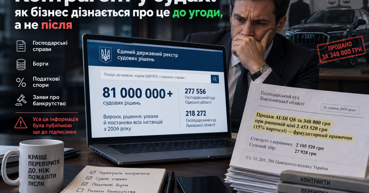 АіФ UA 60 Перевіряй контрагентів у судовому реєстрі: надійний захист від ризиків