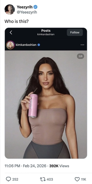 Кардаш'ян приголомшує запуском нового енергетика, але рекламні знімки викликають хвилю обурення 15