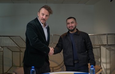 Євген Клопотенко та очільник АОЗ Арсен Жумаділов. Фото: facebook.com/yevhen.klopotenko Євген Клопотенко